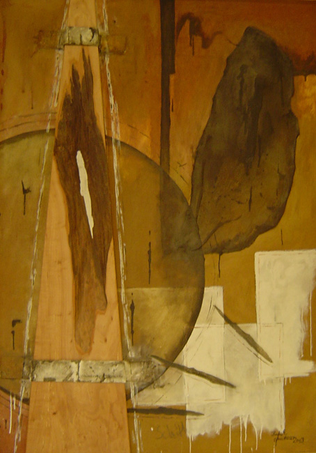 Bernd Gerstner | Künstler | Heddesheim | Erde an Holz | "Alles kommt von Innen", 2003