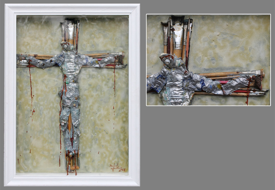 Bernd Gerstner | Künstler | Heddesheim | Verletzte Seelen | Krieg | "Am Kreuz", 2018