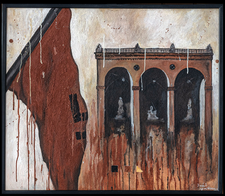 Bernd Gerstner | Künstler | Heddesheim | Erdbilder | "Blutfahne"