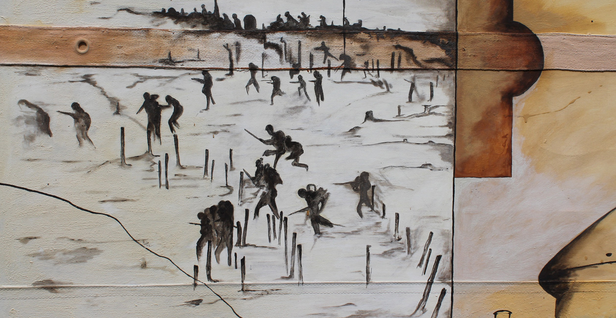 Bernd Gerstner | Künstler | Heddesheim | Verletzte Seelen | Krieg | "Der Sturm" (Details), 2008