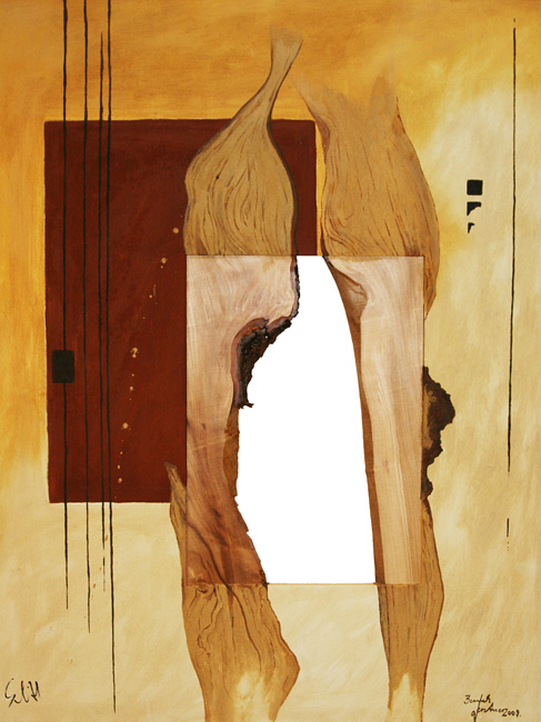 Bernd Gerstner | Künstler | Heddesheim | Erde an Holz | "Evolution", 2009