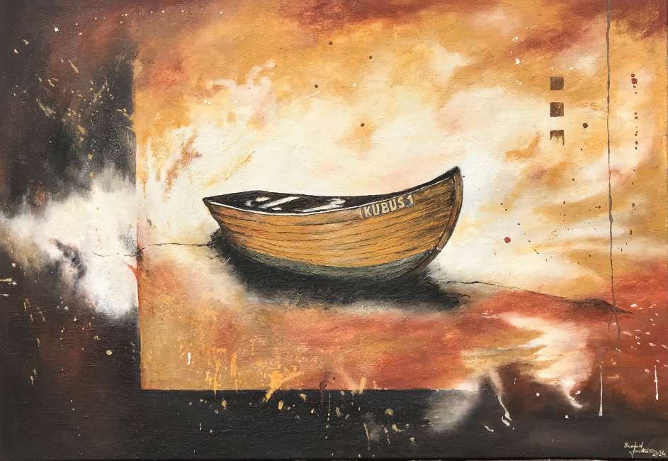 Bernd Gerstner | Künstler | Heddesheim | Neue Arbeiten | "Gestrandet", 100x70cm