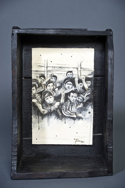 Bernd Gerstner | Künstler | Heddesheim | Verletzte Seelen | Holocaust | "Auschwitz (c)"