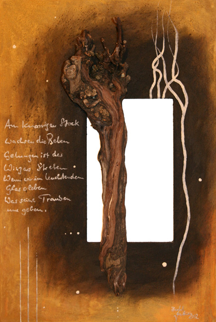 Bernd Gerstner | Künstler | Heddesheim | Erde an Holz | "Knorze 1", 2012