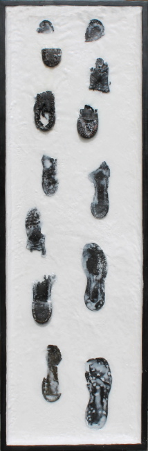 Bernd Gerstner | Künstler | Heddesheim | Neue Arbeiten | "Letzte Schritte", 51x155cm, 2025