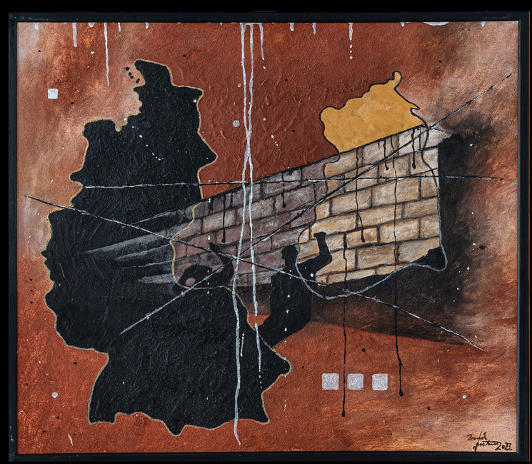 Bernd Gerstner | Künstler | Heddesheim | Erdbilder | "Mauerschatten"