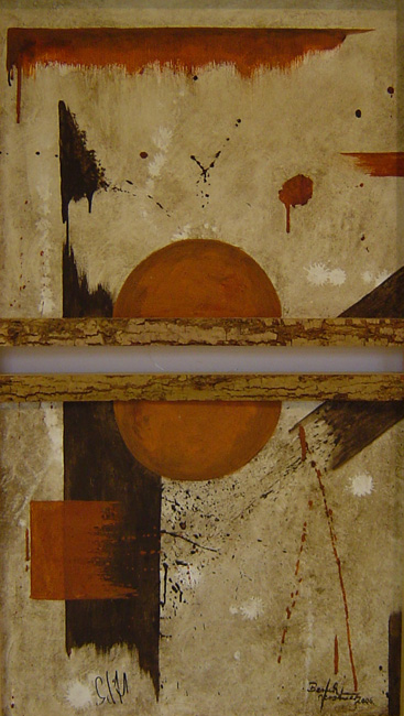 Bernd Gerstner | Künstler | Heddesheim | Erde an Holz | "Organische Trennung 4", 2006