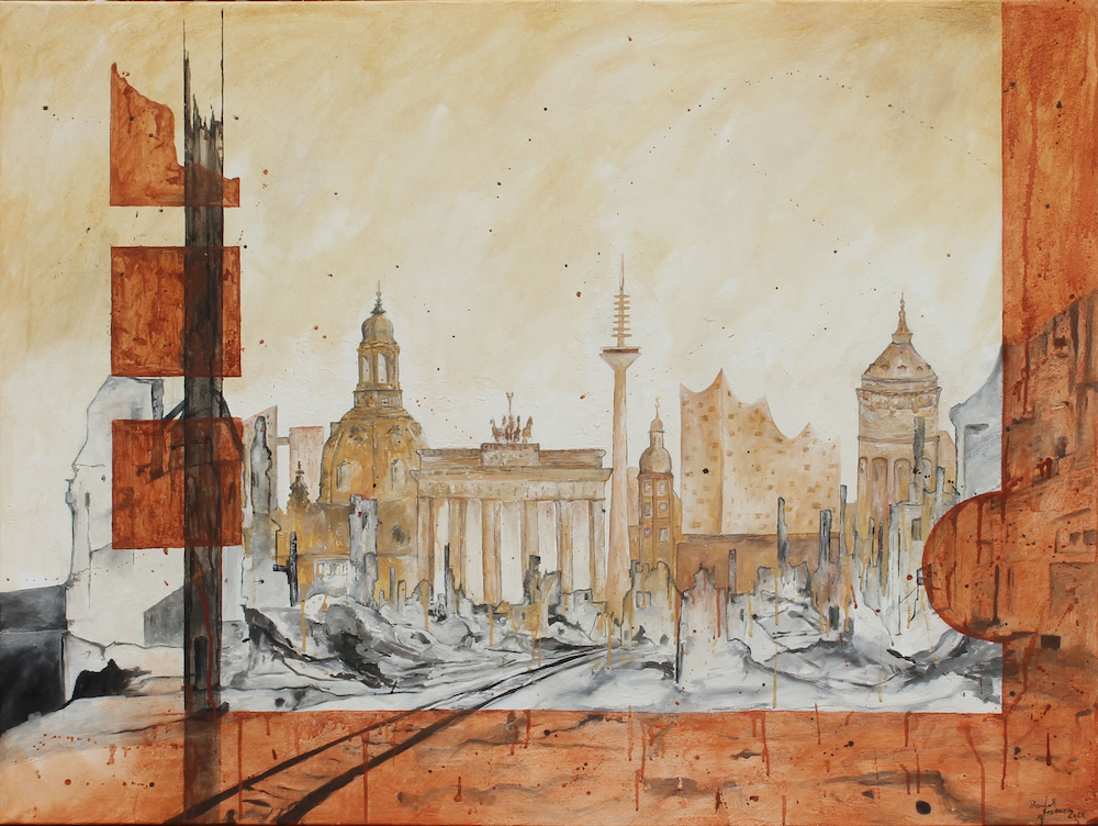 Bernd Gerstner | Künstler | Heddesheim | Neue Arbeiten | "Phönix", 120x90cm, 2025