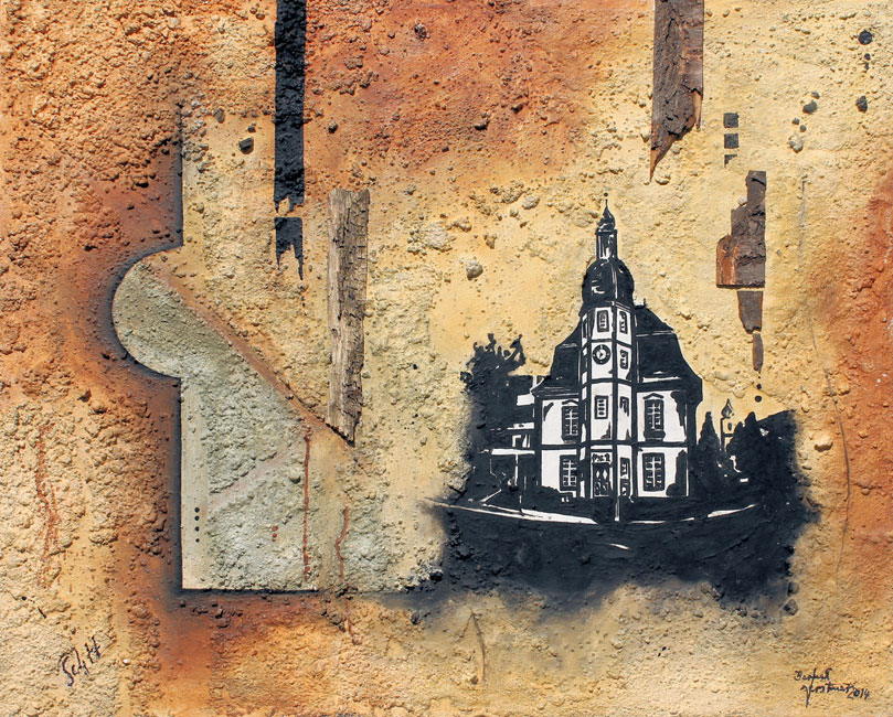 Bernd Gerstner | Künstler | Heddesheim | Spurensuche | "Rathaus Heddesheim"