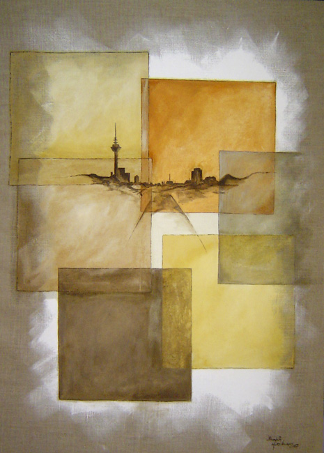 Bernd Gerstner | Künstler | Heddesheim | Erdbilder | "Stadtansicht", 2007