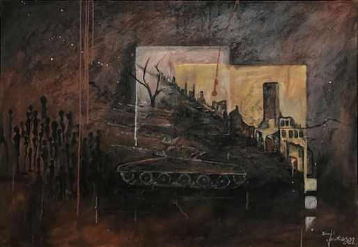 Bernd Gerstner | Künstler | Heddesheim | Neue Arbeiten | "Überfall"