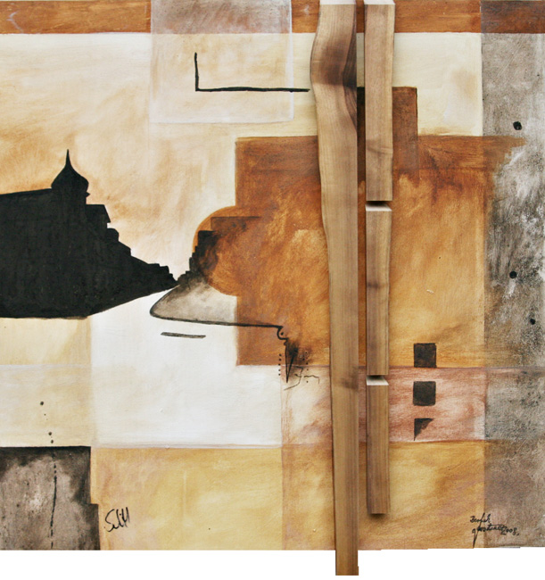 Bernd Gerstner | Künstler | Heddesheim | Erde an Holz | "Versteckte Winkel"