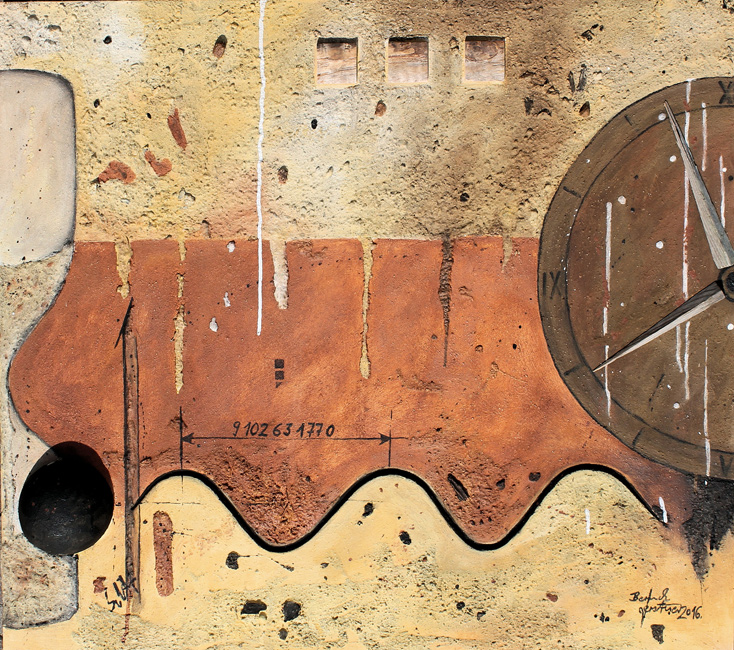 Bernd Gerstner | Künstler | Heddesheim | Erde an Holz | "Zeitsprung"