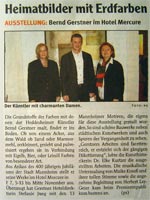 Bernd Gerstner | Künstler | Heddesheim | Presse | 2007