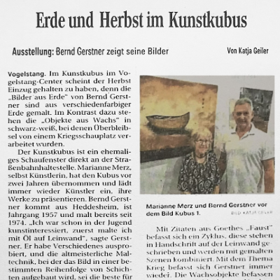 Bernd Gerstner | Künstler | Heddesheim | Presse | 21.09.2024