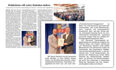 Bernd Gerstner | Künstler | Heddesheim | Presse | 2026