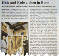 Bernd Gerstner + Roland Schmitt | Künstler | Heddesheim | Presse | 2004