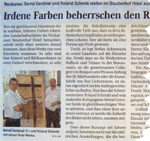 Bernd Gerstner + Roland Schmitt | Künstler | Heddesheim | Presse | 2009