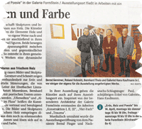 Bernd Gerstner + Roland Schmitt | Künstler | Heddesheim | Presse | 2013