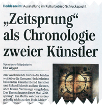 Bernd Gerstner + Roland Schmitt | Künstler | Heddesheim | Presse | 07.06.2016